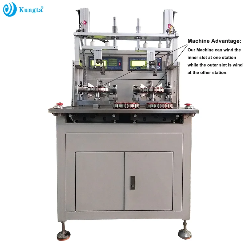 High Precision Automatic Ceiling Fan Motor Winding Machine Double