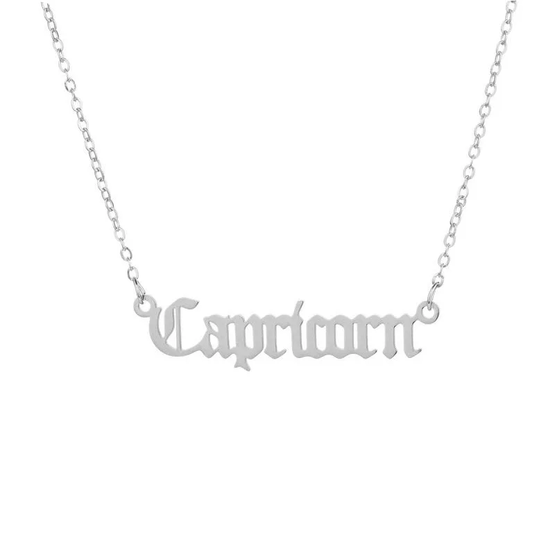 

wholesale Zodiac charm necklace simple pendant necklace with paper card, 12 color avaiable