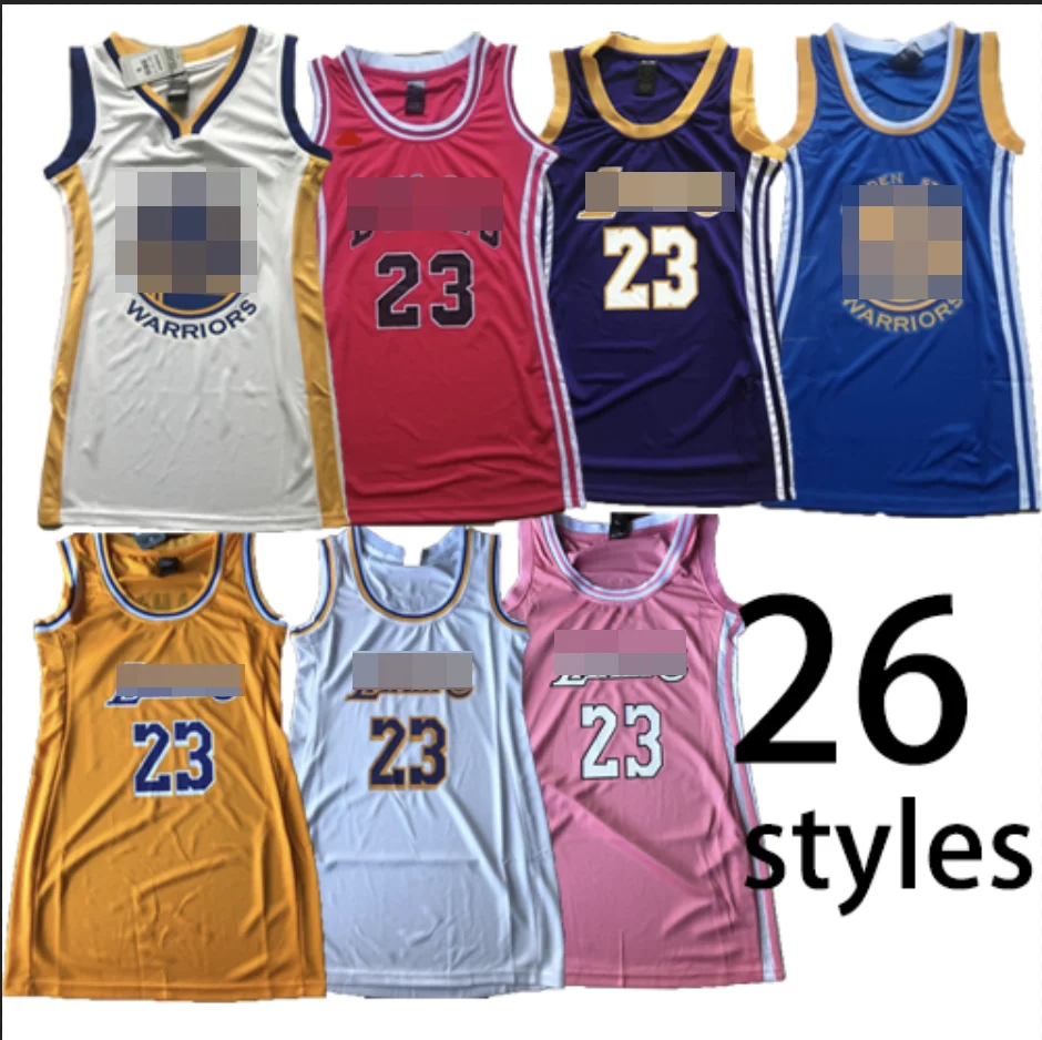 

26 Styles Dropshipping Cheap High Quality Stitched Quick Dry Fashion Basketball Jersey Dress Women Wear Clothes, Customized colors