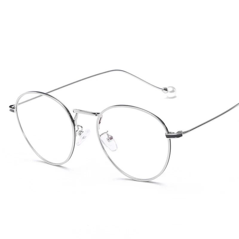 

2019 new style round glasses frame pearl metal optical glasses frame, As you see