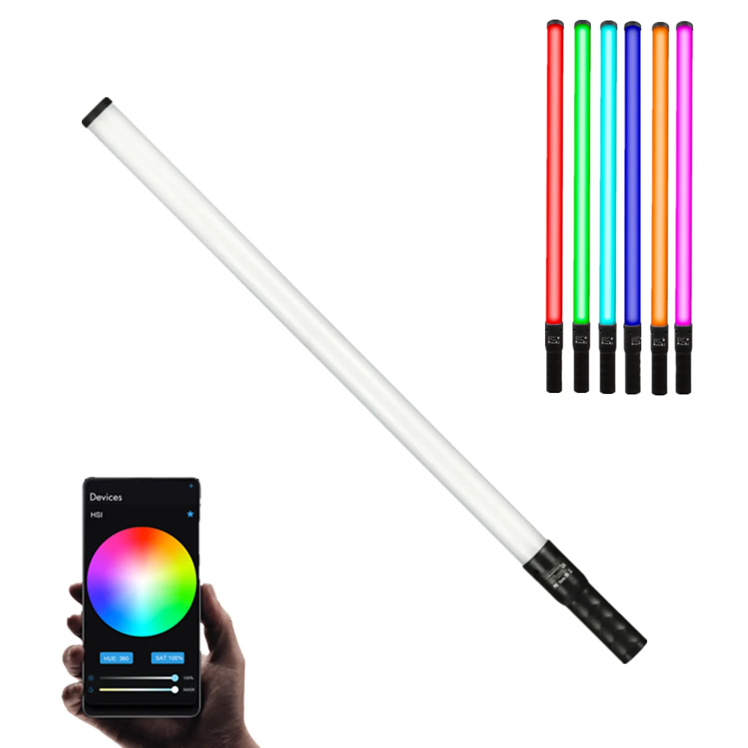 

METTLE 98cm/36W RGB LED Handheld Video Movie Studio Photography Stick Light