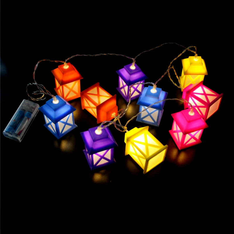 Battery Powered 10 LED Lantern Shape String Light Holiday Decorative Lighting