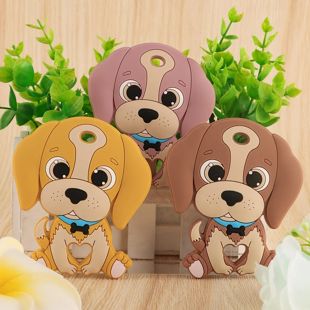 

Kovict Cute Puppy Silicone Pacifier Clip Food Grade DIY Baby Pacifier Chain Accessories Baby Silicone Clip Toy