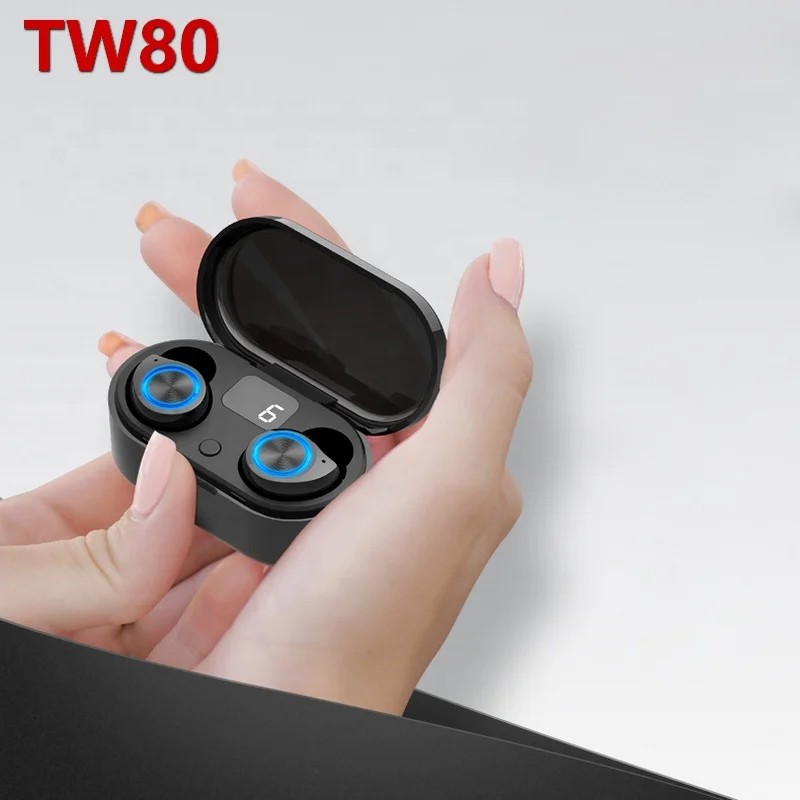 

2021 smart watch Consumer Electronics Wireless Earphones Wireless Earbuds LED Power Monitor TW80