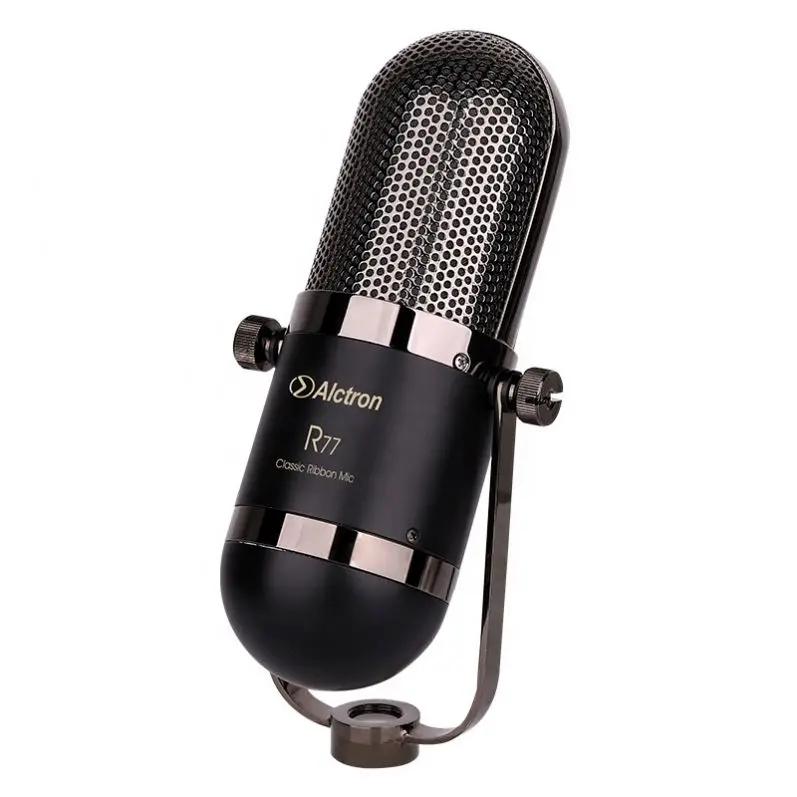 

Alctron R77 professional studio condenser microphone musical instrument mic for YouTube live recording broadcast singing, Black