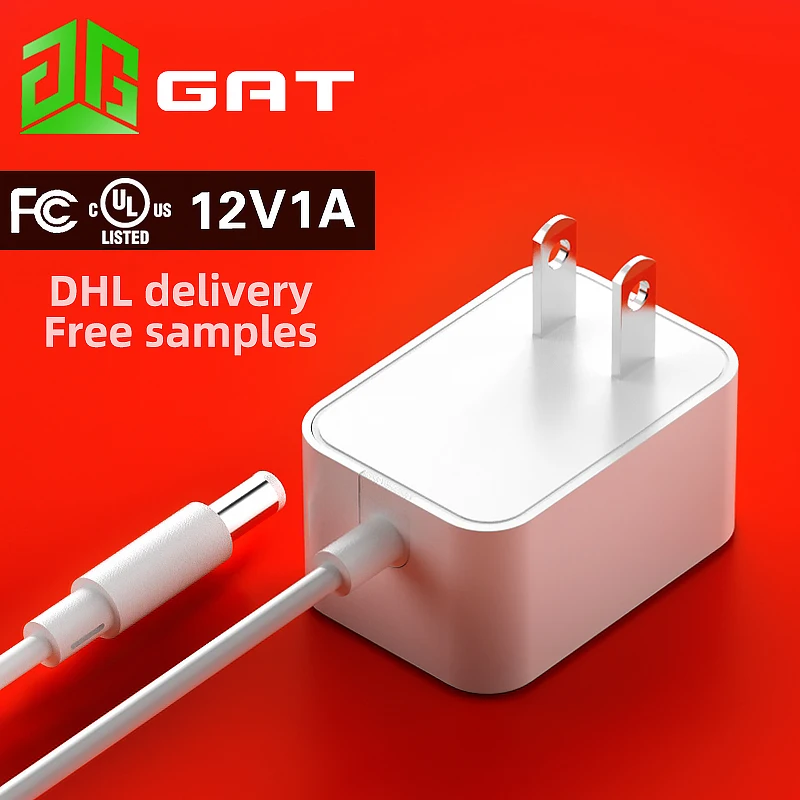 
12V 1A UL certified power adapter US AC DC 12W high quality FCC certified wall power supply 