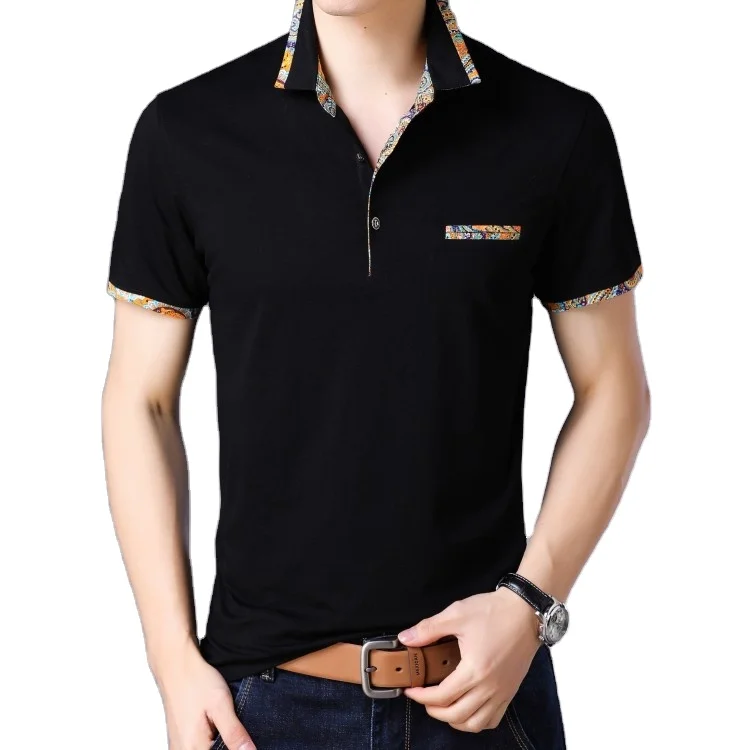 

Factory clearance men's stand collar slim fit short sleeve print shirt blouse