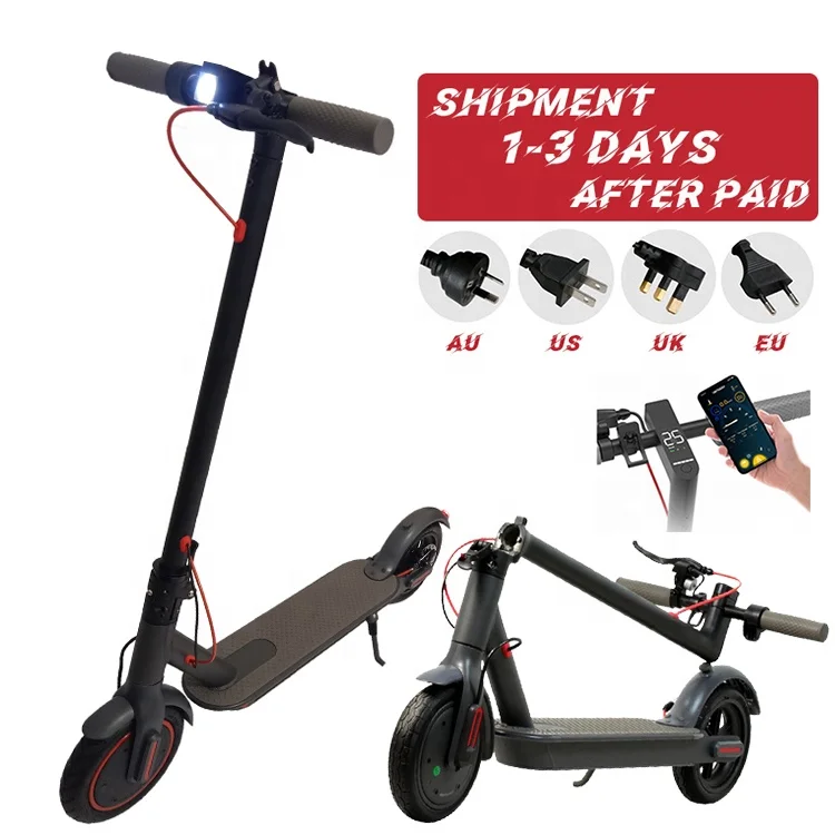 

2022 EU UK US Warehouse Long Range Adult Fast Electronic Electric Scooter Adult /8.5 inch Scooter m365 Pro Folding E Scooter, Black/white