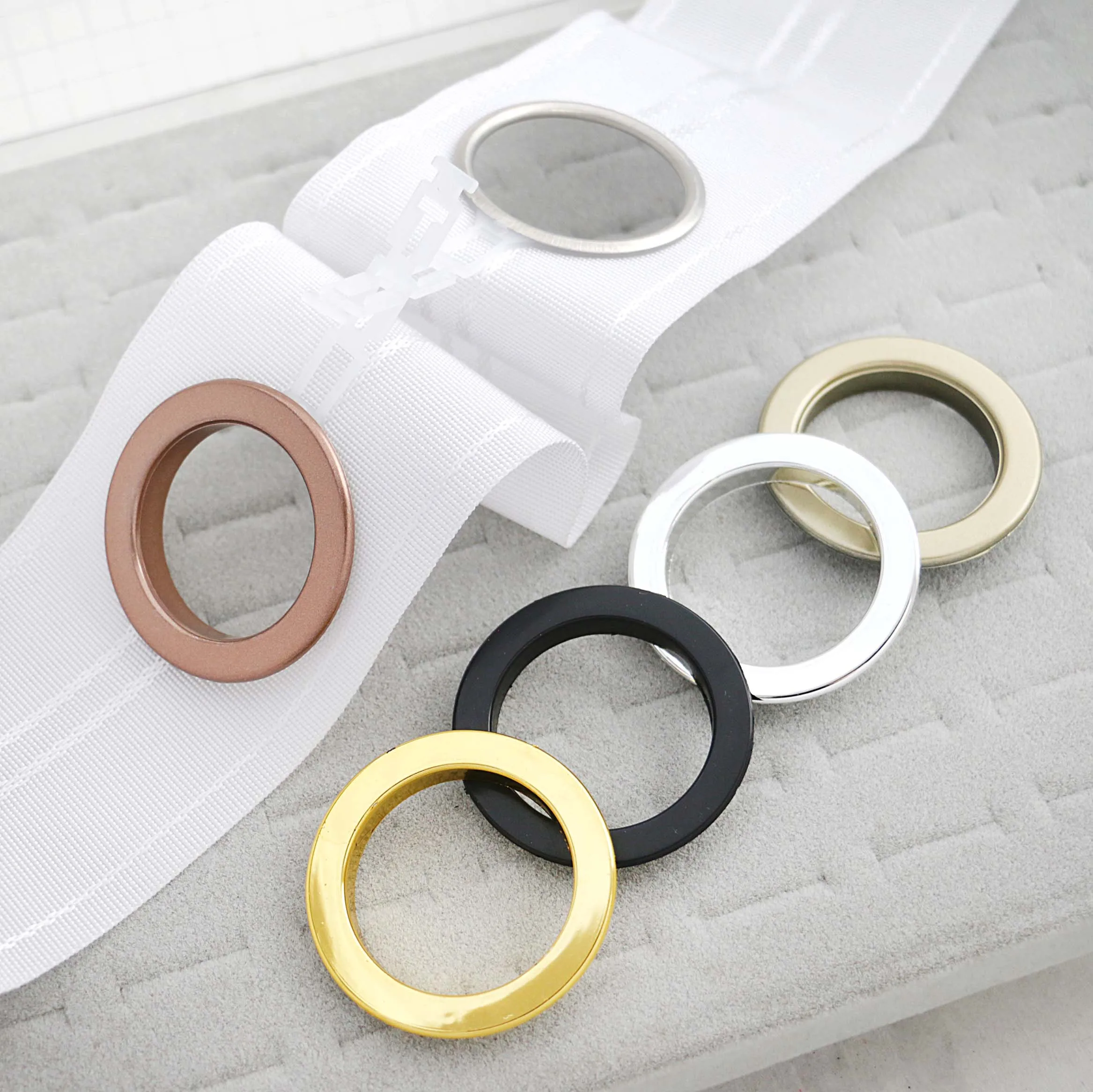 

China factory wholesale curtain tape with various color rings high quality curtain tape with eyelets for curtain accessories