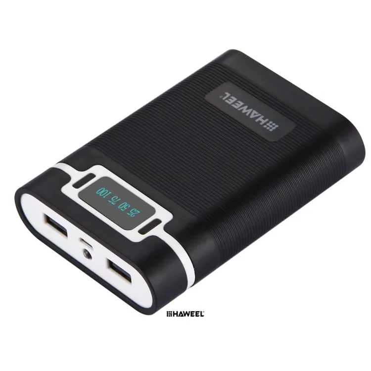 

Wholesale HAWEEL DIY 18650 Battery 10000mAh Power Bank Shell Case Box with 2 USB Output Display