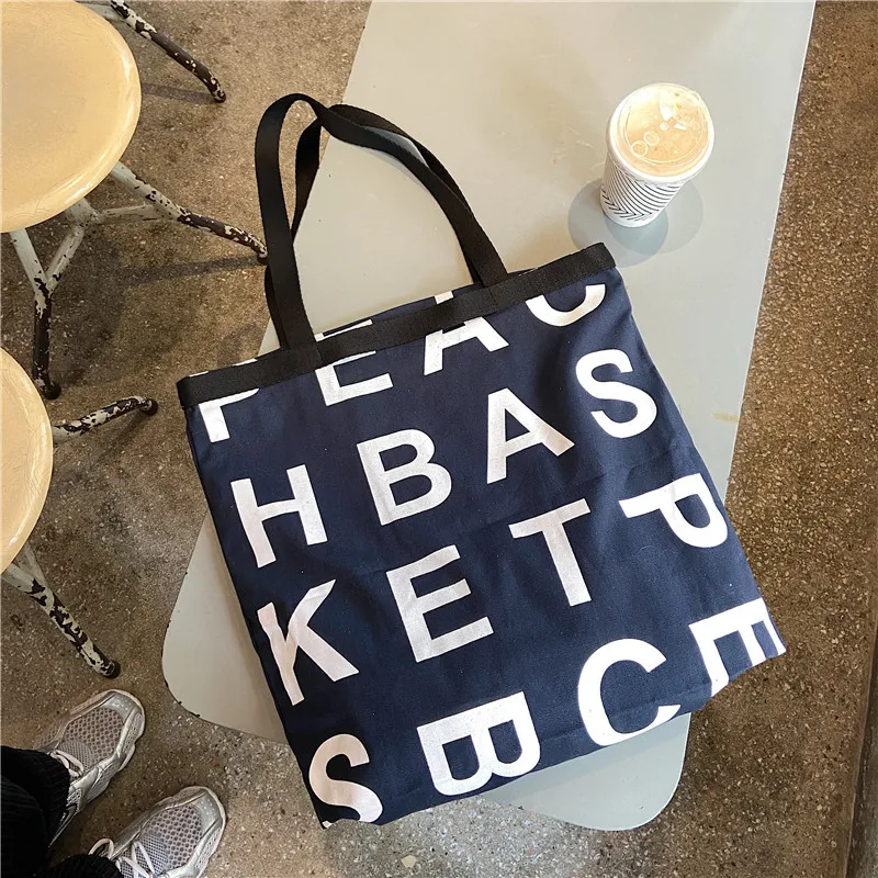 

2021 new summer large capacity shopping hand bags Customized recycable plain cotton canvas bag wholesale, Customized color