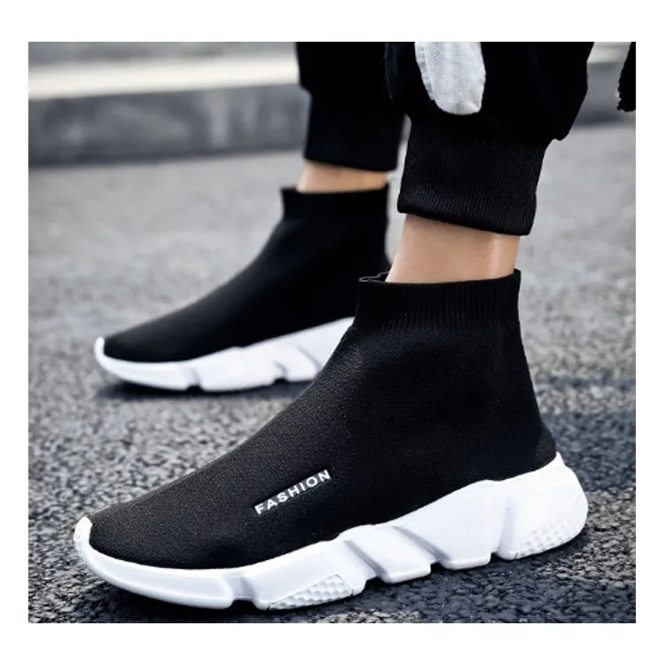 

fashion socks sports light large size women shoes running sneakers men shoes casual, White,black,shiny