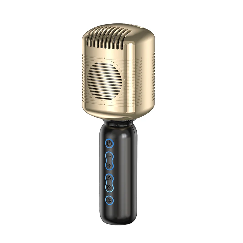 

Portable Media Wireless Karaoke Microphone Player Connectors Wireless Microphone, Gold ,silver