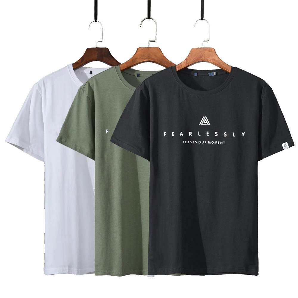 

New design stock white black small logo 95%cotton t-shirt plain tshirts oversized tshirt with low price, Customized color