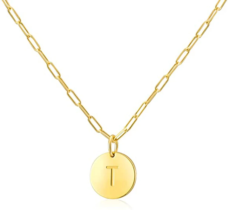 

Fashionable Trendy Gold Initial Pendant Necklaces Gifts for Women Girls, Gold color