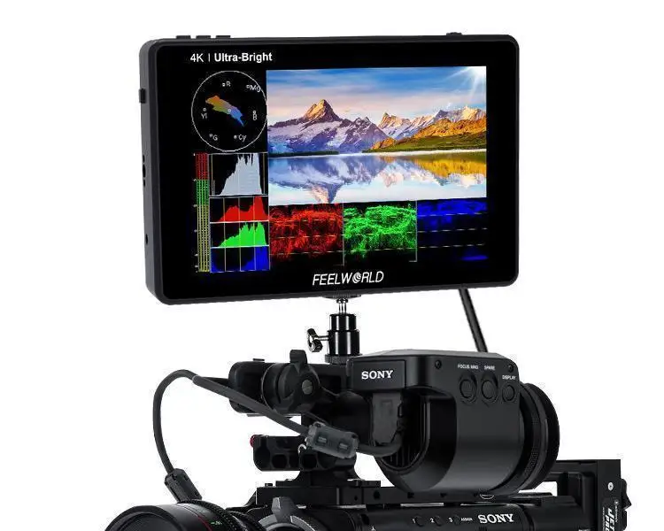 

FEELWORLD LUT7S 7 Inch 2200nits 3D LUT Touch Screen DSLR Camera Field Monitor with Waveform VectorScope Histogram 3G-SDI 4K HDMI