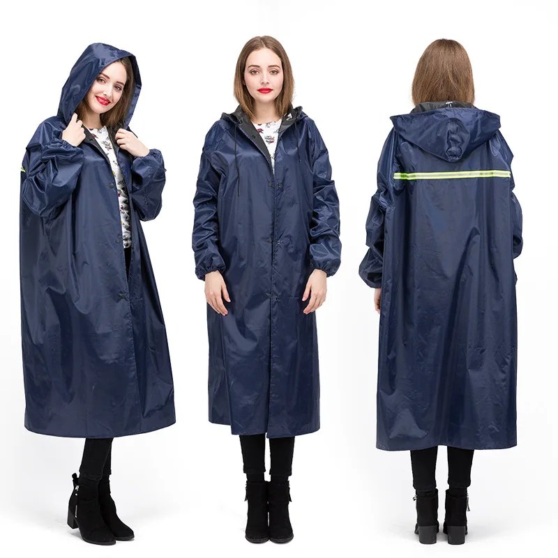 

Long adult one-piece raincoat Oxford cloth bicycle electric bicycle raincoat can be customized logo