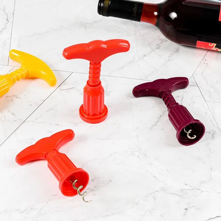 

Wholesale wine bottle used bottle opener cheaper price plastic wine cork screw opener