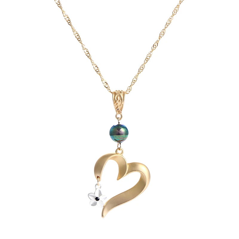 

Komi hawaiian heart flower pearl necklace Island frangipani customize necklace polynesian samoa necklace jewelry wholesale, Shown