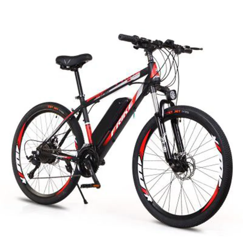 

36V lithium battery 26 inch mountain bike bicycle variable speed off-road power assisted electric vehicle, Black red, black blue, white red, white blue