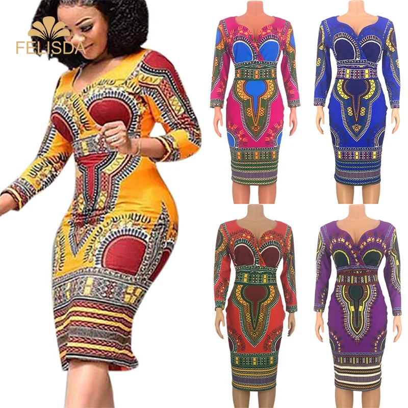 

2020 New Styles Ethnic African Clothing Print Maxi Dress Patterns Summer Fashion Plus Size Long Traditional African Dress Women