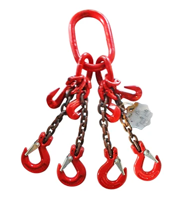 
jiulong high quality G80 four legs lifting chain sling 6mm to 13mm 