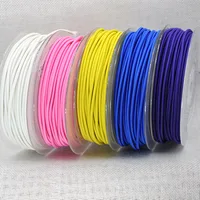 

200 Colors In Stock 2mm 2.5mm 3mm Round Elastic Rope cord stretch loop Adjustable hood drawcords For shoelace bicycles