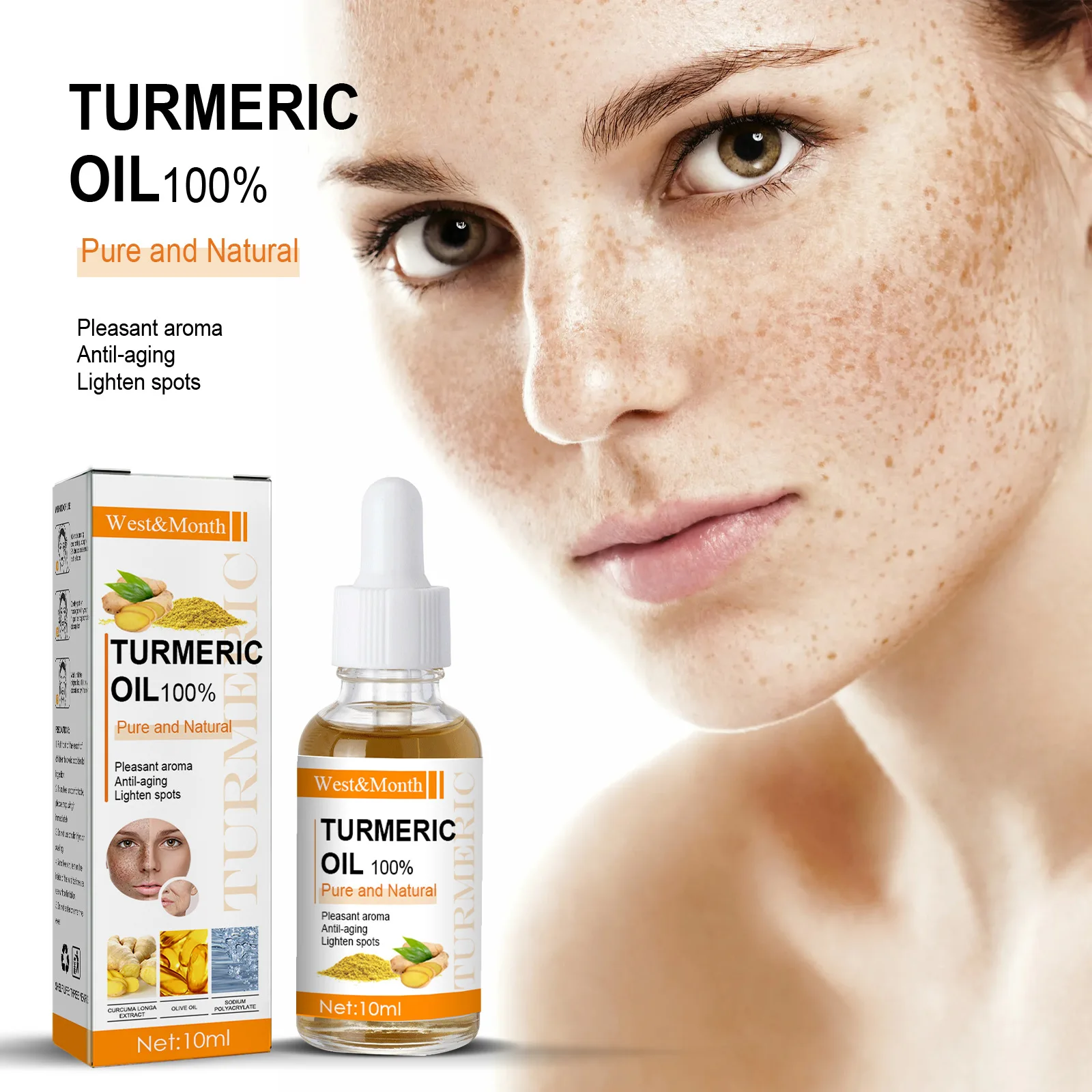 

Factory Price Turmeric Facial Essential Oil Skin Care Anti Aging Acne Whitening Natural Organic Vitamin E Turmeric Face Serum Oi
