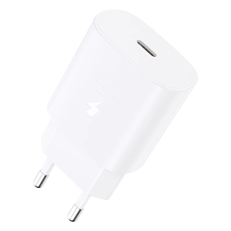 

Original 25w Us/eu/uk Plug Adaptive Pd Fast Charing Usb C Wall Fast Type C Charger For Note10 S9 S10 S20, Black,white