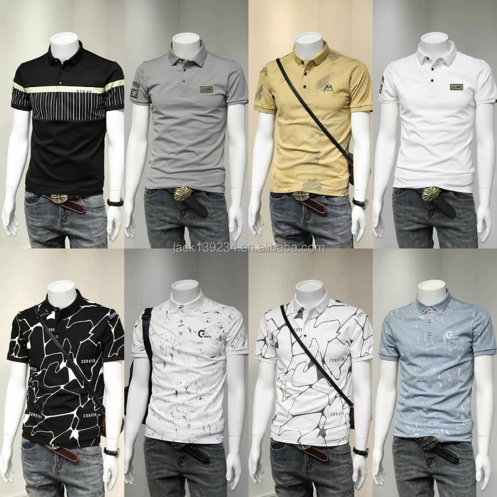 

Fully stocked custom printing high quality 100% cotton men t-shirt polo shirts