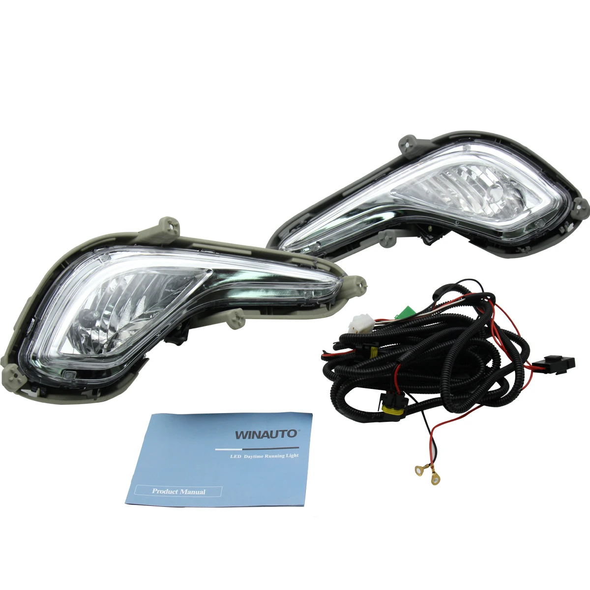 Car Front Bumper Fog Lamp Drl Light For Hyundai Accent 2011 2012 2013