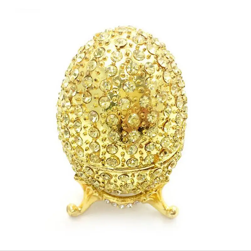 手工鸡蛋金金属工艺品饰品盒家居装饰饰品复活节圣诞生日礼物节装饰