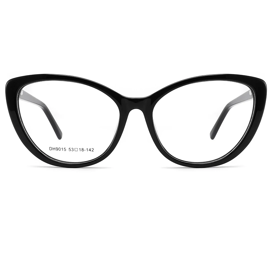 

Factory direct sale High quality Acetate optical Glasses Frame cat eye custom logo acetate eyeglasses frame, 5 colors