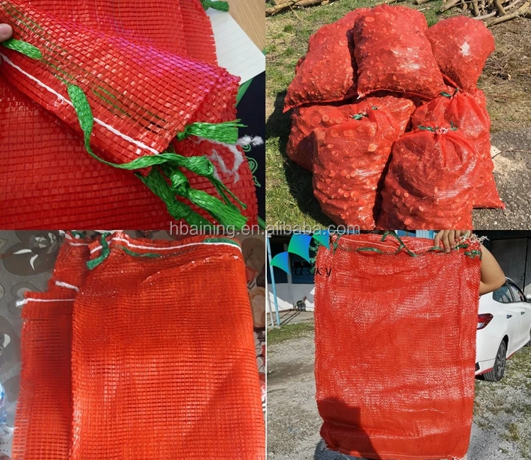 red mesh bag