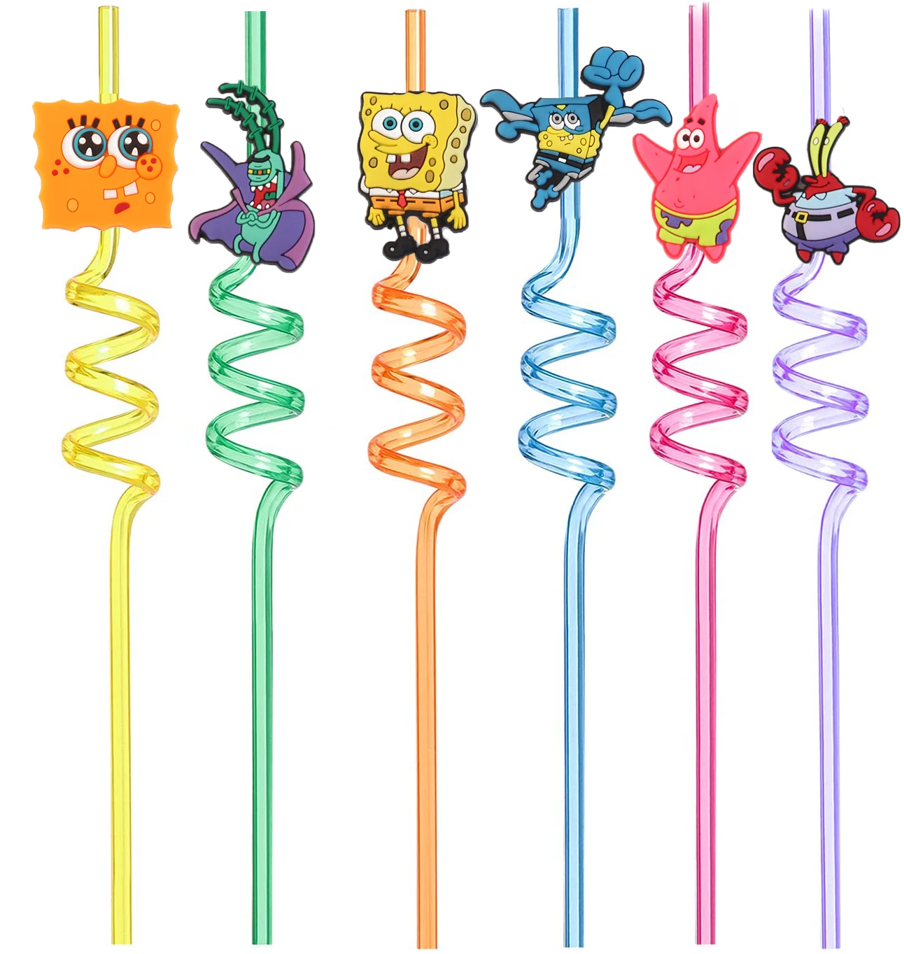 

Spongebaby Squarepants And Patrick Plastic PET Creative Magic Colored Funny Crazy Curly Custom For Birthday Party Bar supplies