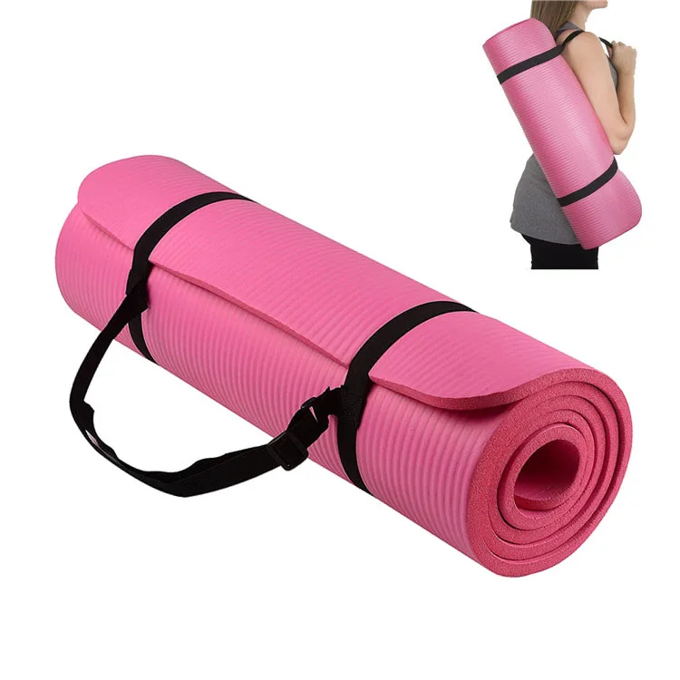 

Wholesale No Slip Manufacturer Eco Friendly Yoga Mats 183cm Length 61cm Width 10mm Thickness Anti Tear Yoga Mat NBR Yoga Mat, Customize color