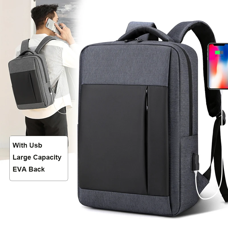 

2022 New Custom Bag Men Casual Travel Waterproof EVA Back Mochilas Laptop Backpack, Black, gray, blue, red, purple