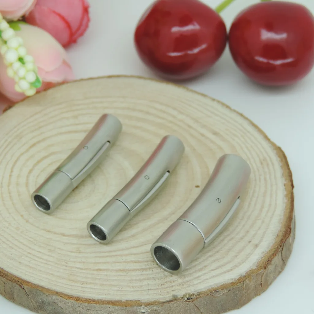 ASSOMADA Stainless Steel Bayonet Clasp For Leather Cord Bracelte