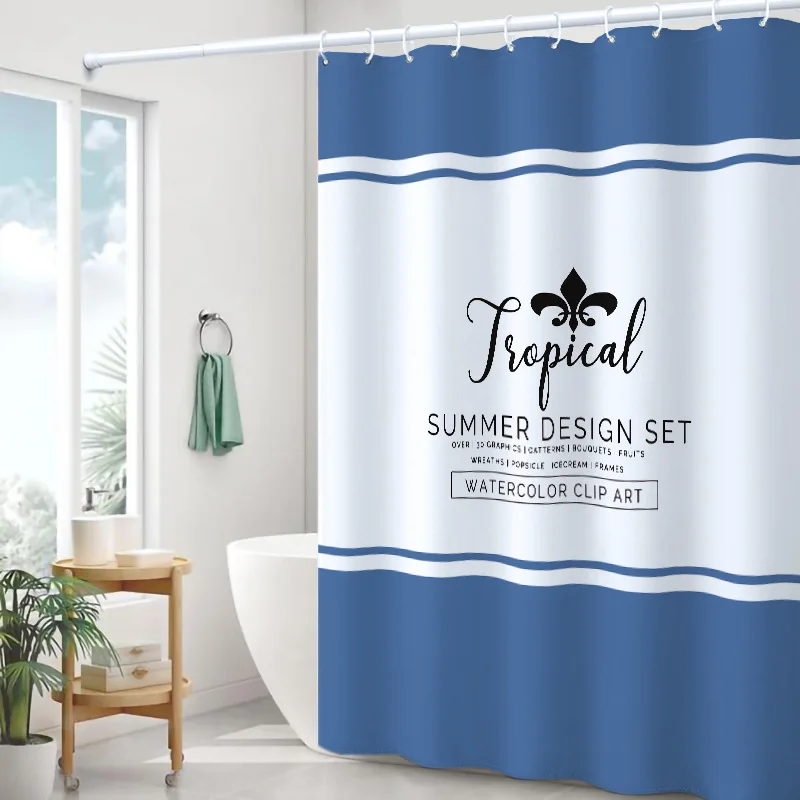 

Floral Shower Curtain Tropical Shower Curtain Waterproof Fabric Shower Curtains for Bathroom with 12 Plastic Hooks