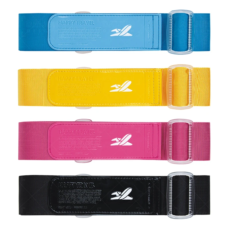 

Multi-colorful travel luggage strap soft nylon with color buckle luggage belt, Various color