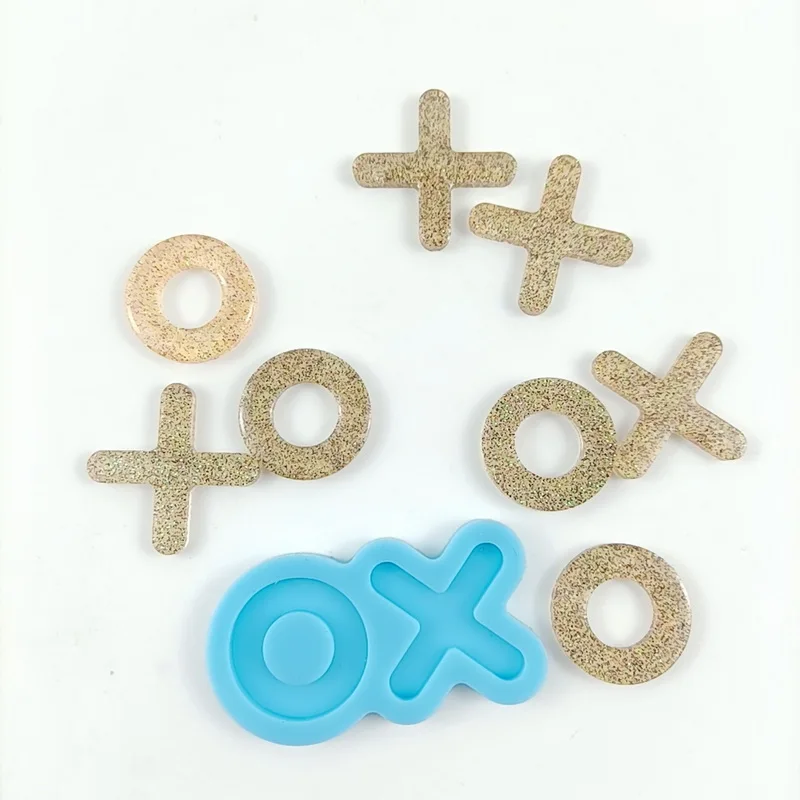 

3037 XO Tic tac toe with lid mold add xo DIYsilicone epoxy resin mold