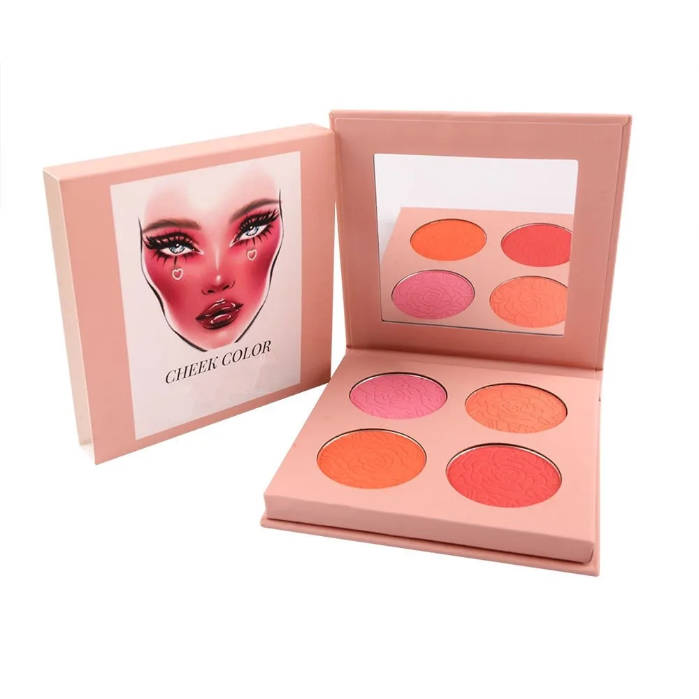 

waterproof makeup compact custom contour highlighter blush palette private label