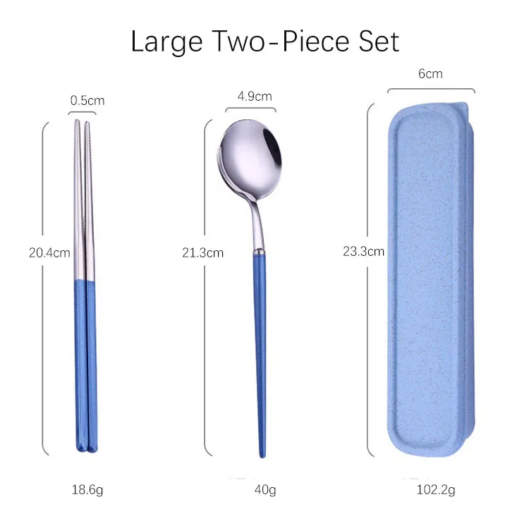 Portable Cutlery Set Travel Cutlery Stainless Steel Spoon Chopsticks