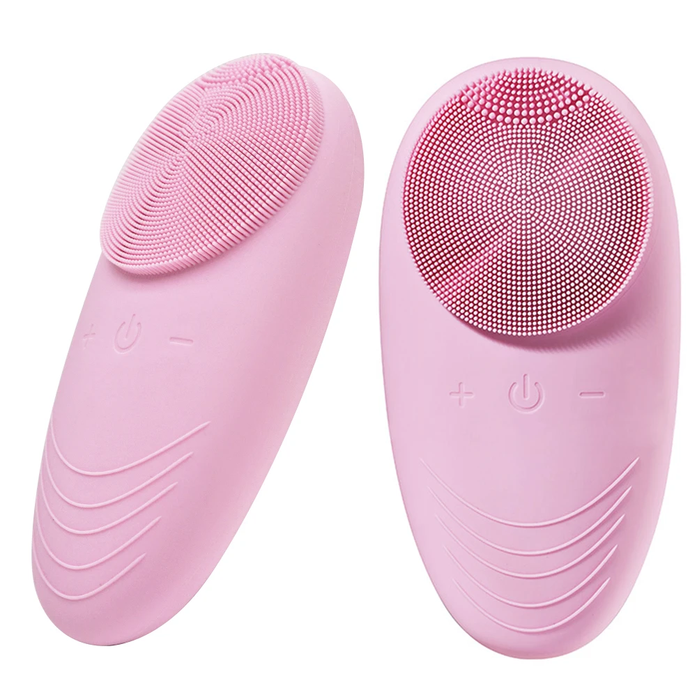 

New Arrival Electric Rechargeable Waterproof Face Spin Brush Massager Facial Cleansing Brush Silicone