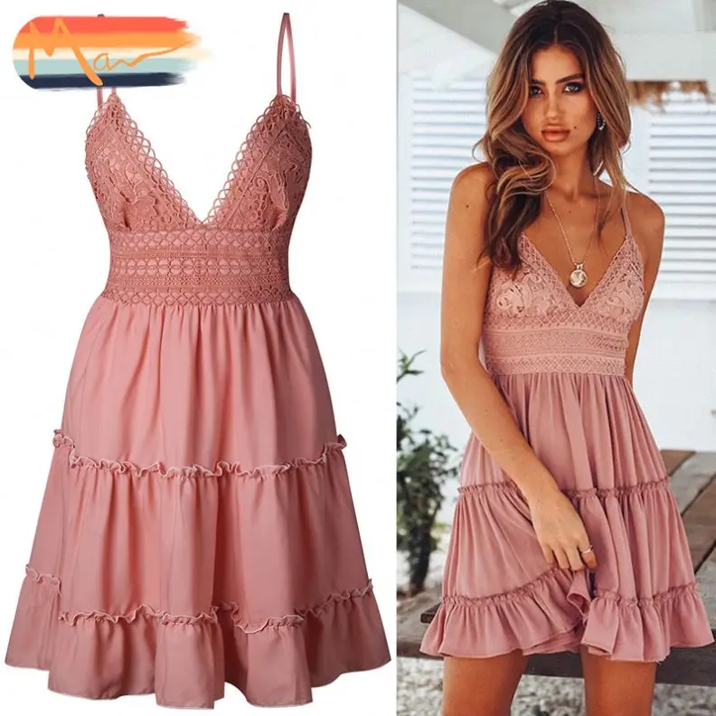 

Lace Dresses Women Summer Dress Beachwear Casual Dresses