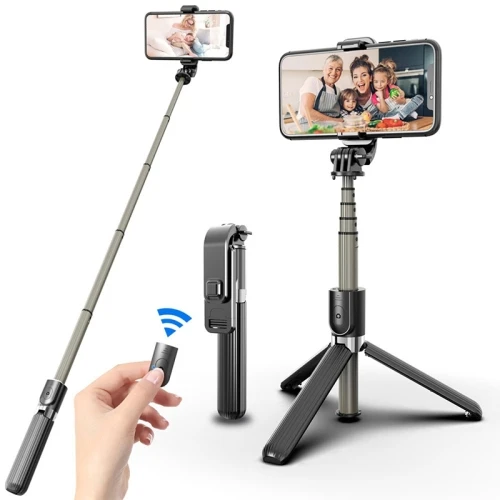 Foldable Aluminum Selfie Stick Extendable Portable Mobile Stand Tripod with Wireless Remote for Phone