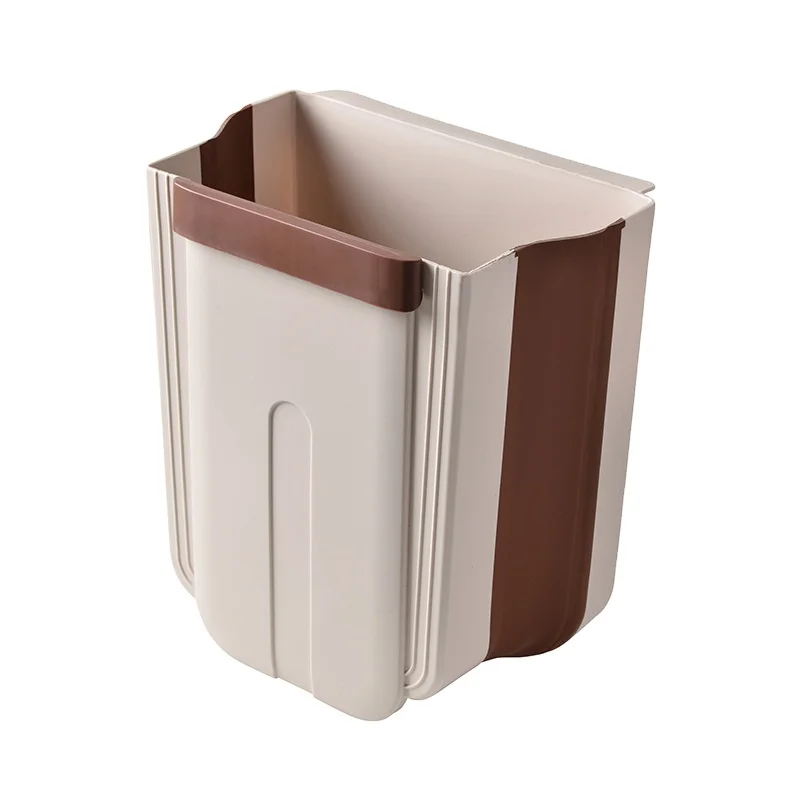 

Wholesale hot selling folding able dustbin wall mounted home waste plastic bin& storage use in kitchen living room and bathroom, Three color, able to customized color