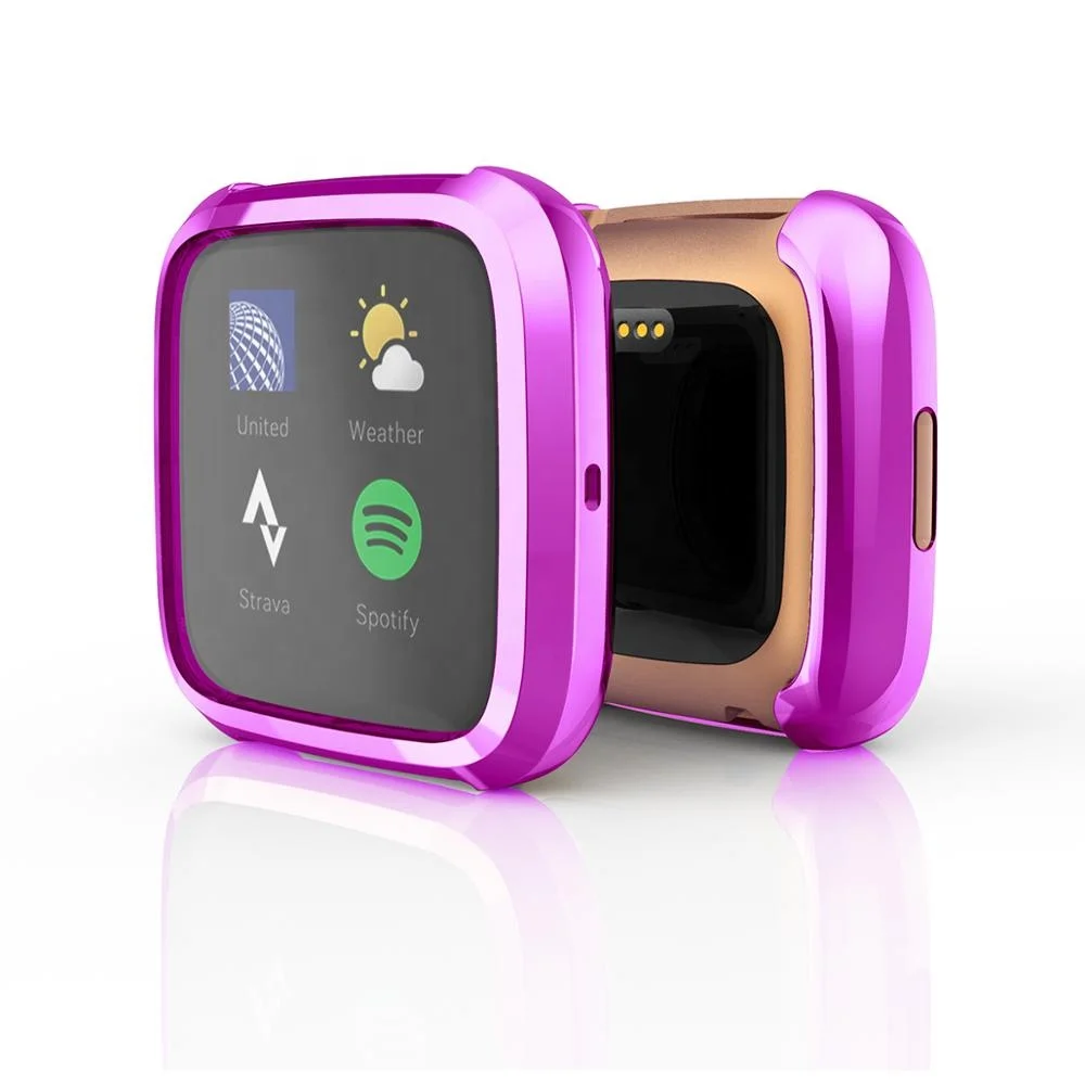 

Colorful Available All-aound Style TPU Plating Protective Watch Case for Versa/Versa 2/Fitbit Versa Lite Watch Cover