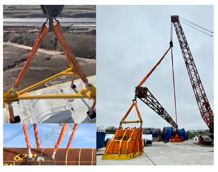 10 Ton Pe Flat bing Sling Lifting Belt Color Code Lifting Belt Sling