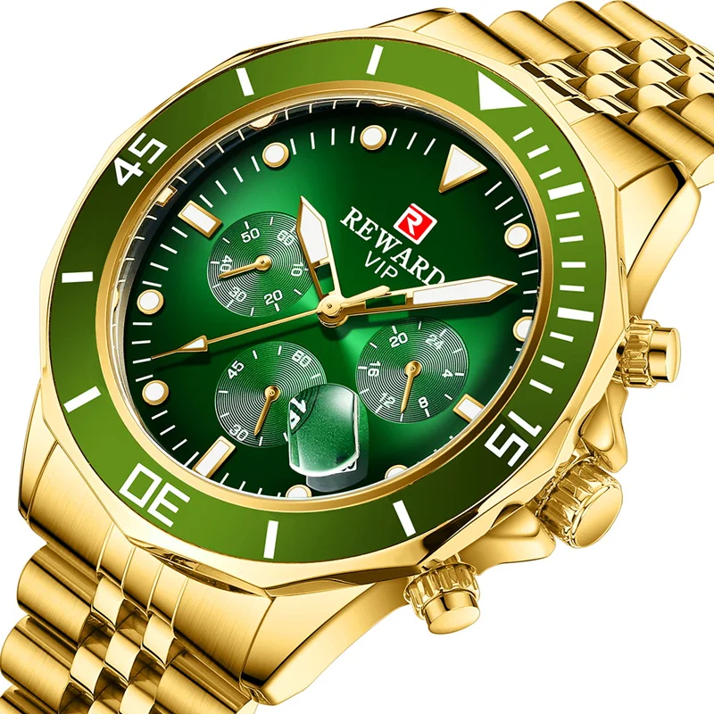 

Reward New Men Stainless Steel Quartz Watch Custom logo oem odm luxuries man watch waterproof wristwatch montre pour homme